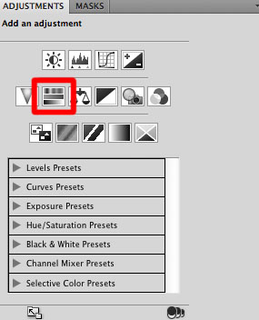 adjustment list panel