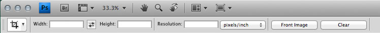 photoshop crop toolbar