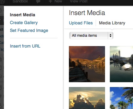 WordPress create gallery